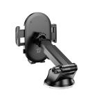 Автотримач для телефона HOCO H54 Brusco ultra-thin push-type car holder(center console) Black