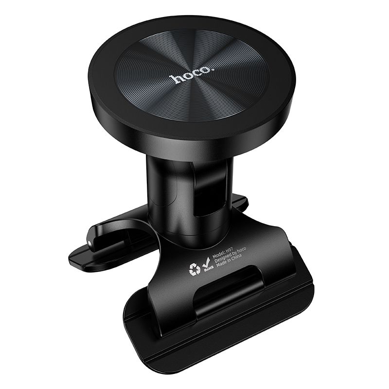 Автотримач для телефона HOCO H97 Eminent Ring Magnetic Car holder(center console) Black