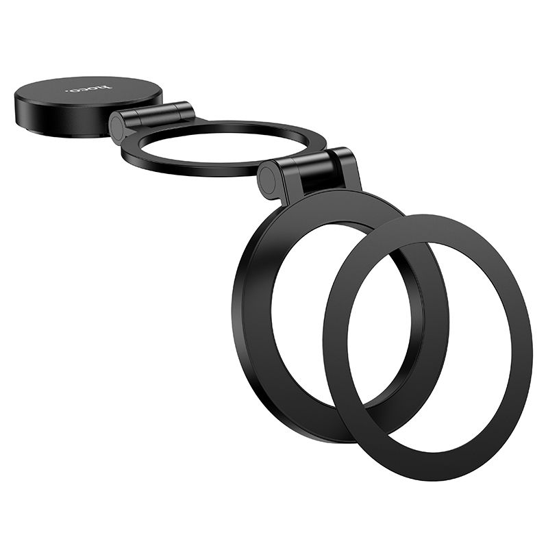 Автотримач для телефона HOCO H98 Rider folding Ring Magnetic Car holder(center console) Black