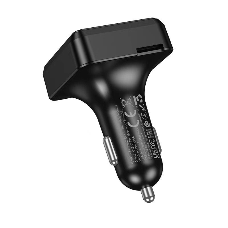 АЗП з FM-модулятором HOCO E89 Libre 45W(1A1C) car BT FM transmitter Black