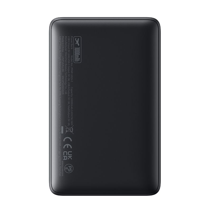 Зовнішній акумулятор Baseus EnerFill FP11 Power Bank 10000mAh 15W Cosmic Black (Includes Simple Type-C to Type-C Cable 20V/3A 30cm Black)