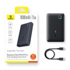 Зовнішній акумулятор Baseus EnerFill FP11 Power Bank 10000mAh 15W Cosmic Black (Includes Simple Type-C to Type-C Cable 20V/3A 30cm Black)