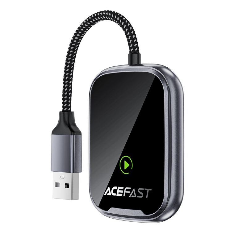 Адаптер ACEFAST QC1 CarPlay wireless adapter for car Metal Gray