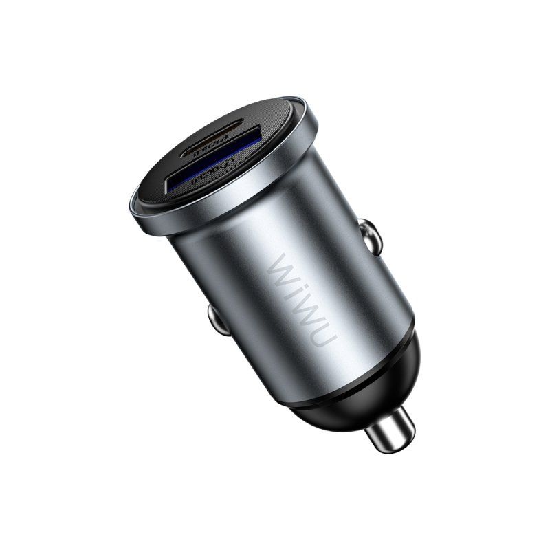 Автомобільний зарядний пристрій WIWU 35W Nano Lite A+C Fast Car Charger Wi-CC030 Gray