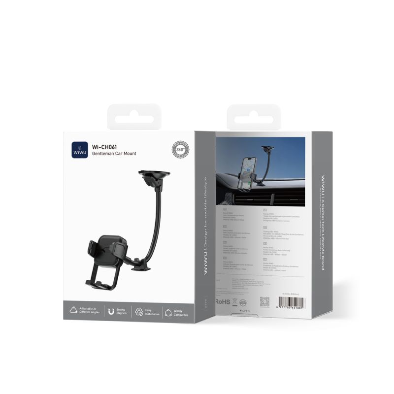 Автотримач для телефона WIWU Gentleman Car Mount Wi-CH061 Black