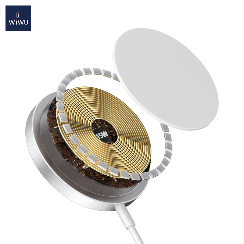 Бездротовий зарядний пристрій WIWU Wi-W009 Magnetic Wirless White