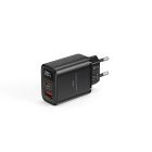 Мережевий зарядний пристрій WIWU 20W Firefly GaN Fast Charger 1A+1C with digital display Wi-G009 EU Black