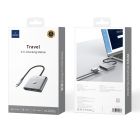 USB-Hub WIWU Traveling 3in1 USB C hub Wi-HB002 Gray