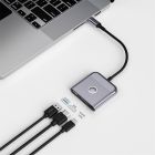 USB-Hub WIWU Traveling 3in1 USB C hub Wi-HB002 Gray