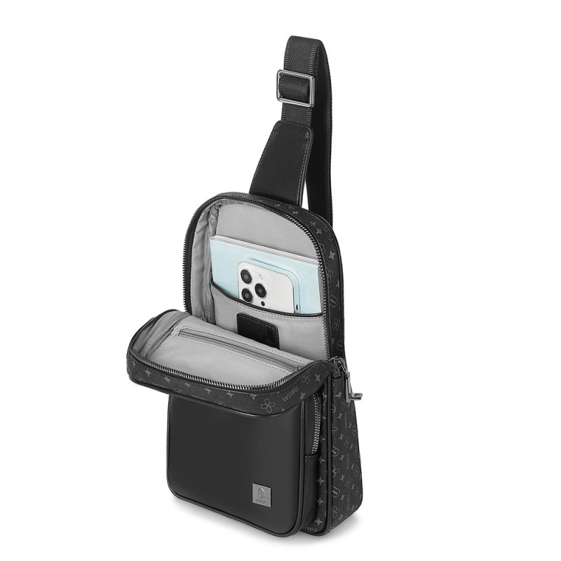Сумка WIWU Master Fingerprint Lock Crossbody Bag Black