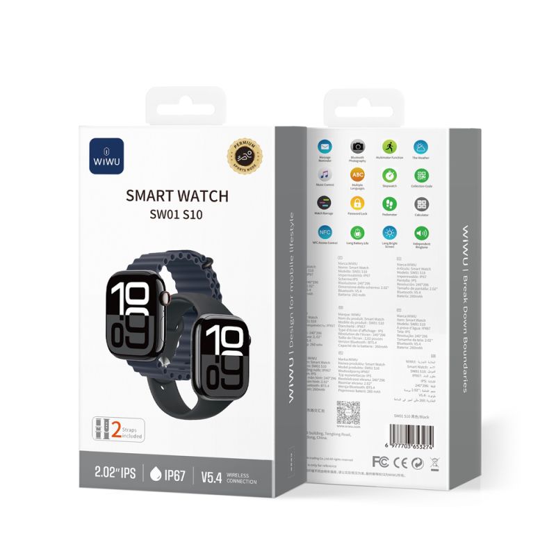 Смарт-годинник WIWU Smart Watch SW01 Black