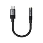 Аудіокабель ACEFAST J12 USB-C to 3.5mm audio converter Black