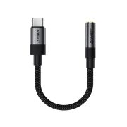 Аудіокабель ACEFAST J12 USB-C to 3.5mm audio converter Black