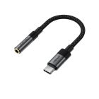 Аудіокабель ACEFAST J12 USB-C to 3.5mm audio converter Black