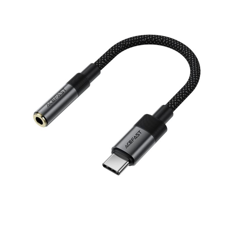 Аудіокабель ACEFAST J12 USB-C to 3.5mm audio converter Black