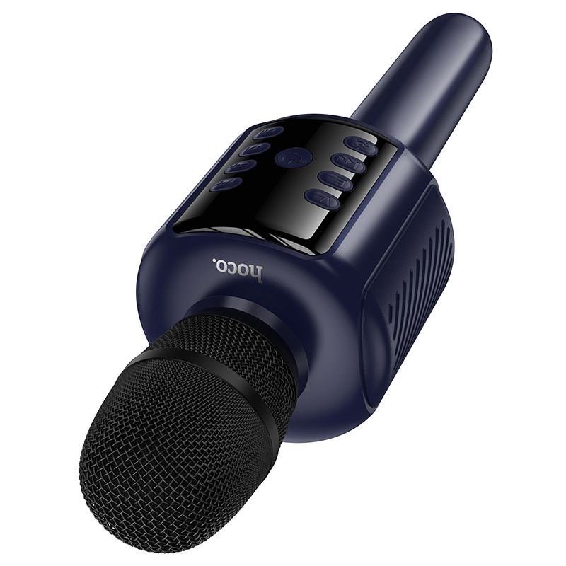 Портативна колонка-мікрофон HOCO L24 Shine karaoke microphone 5W Blue