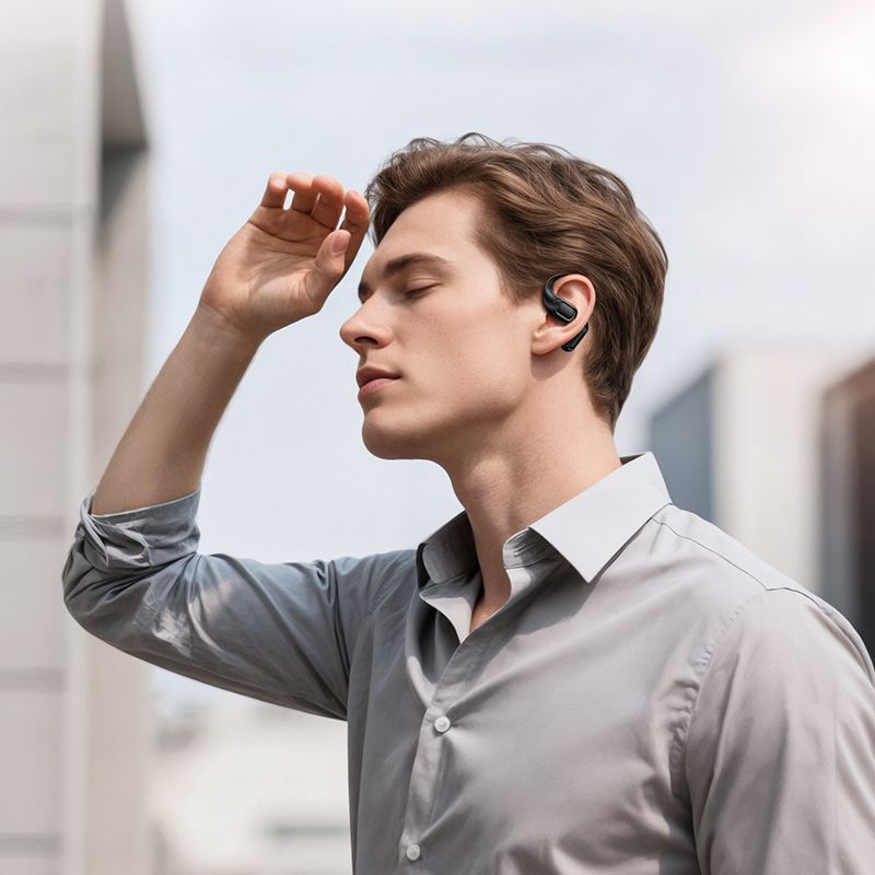 Бездротові навушники HOCO EA11 Honey open true wireless BT headset Black
