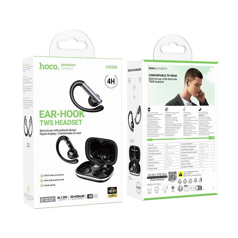 Бездротові навушники TWS HOCO EW206 Black
