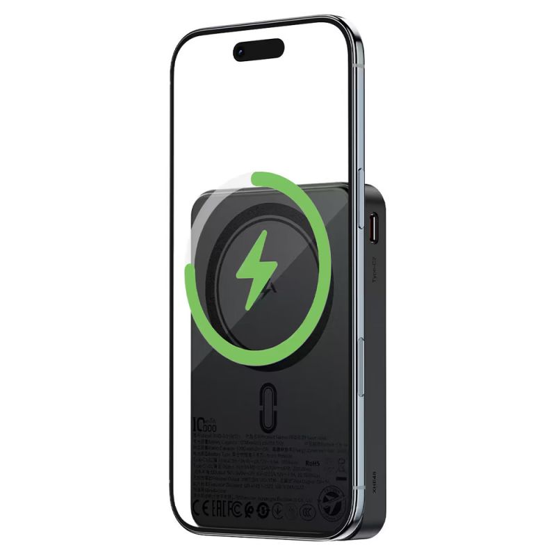 Зовнішній акумулятор ACEFAST M31-10000 22.5W magnetic fast charging power bank with cable Black