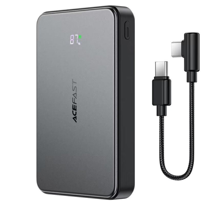 Зовнішній акумулятор ACEFAST M31-10000 22.5W magnetic fast charging power bank with cable Black