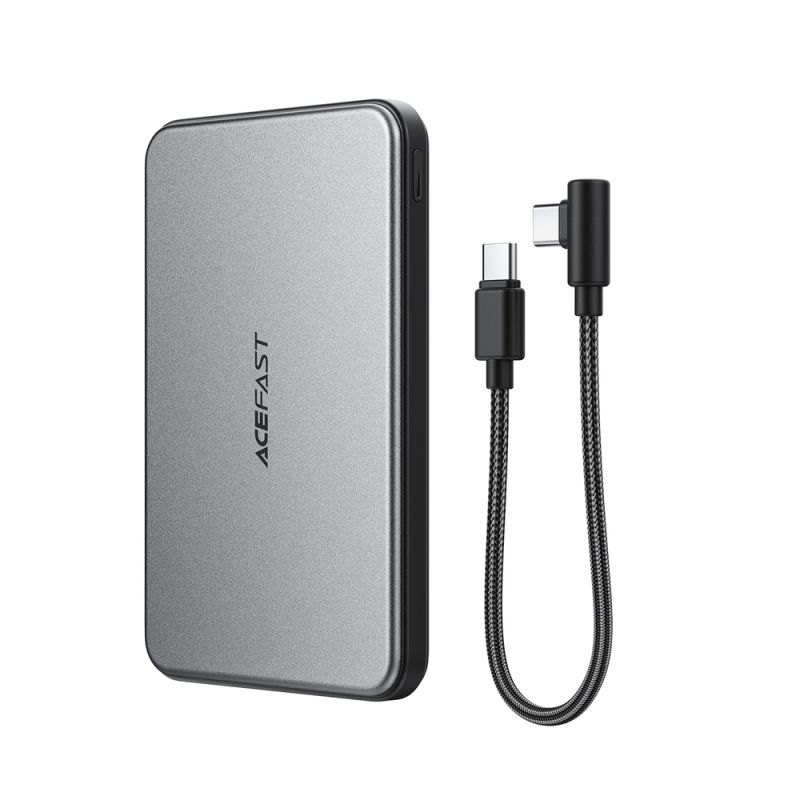 Зовнішній акумулятор ACEFAST M30-5000 PD20W magnetic fast charging power bank with cable Black