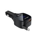 Автомобільний зарядний пристрій ACEFAST B17 95W car charger with telescopic cable Black