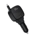 Автомобільний зарядний пристрій ACEFAST B17 95W car charger with telescopic cable Black