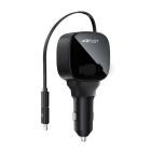 Автомобільний зарядний пристрій ACEFAST B17 95W car charger with telescopic cable Black