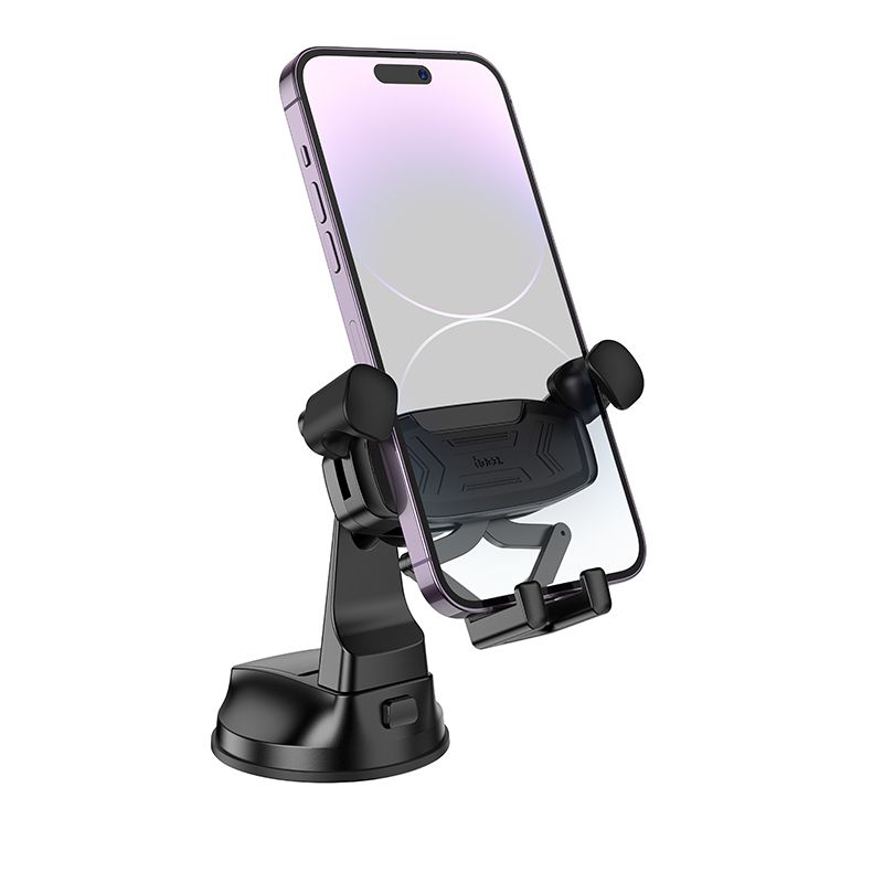 Автотримач для телефона HOCO H67 Gamble gravity linkage car holder(center console) Black