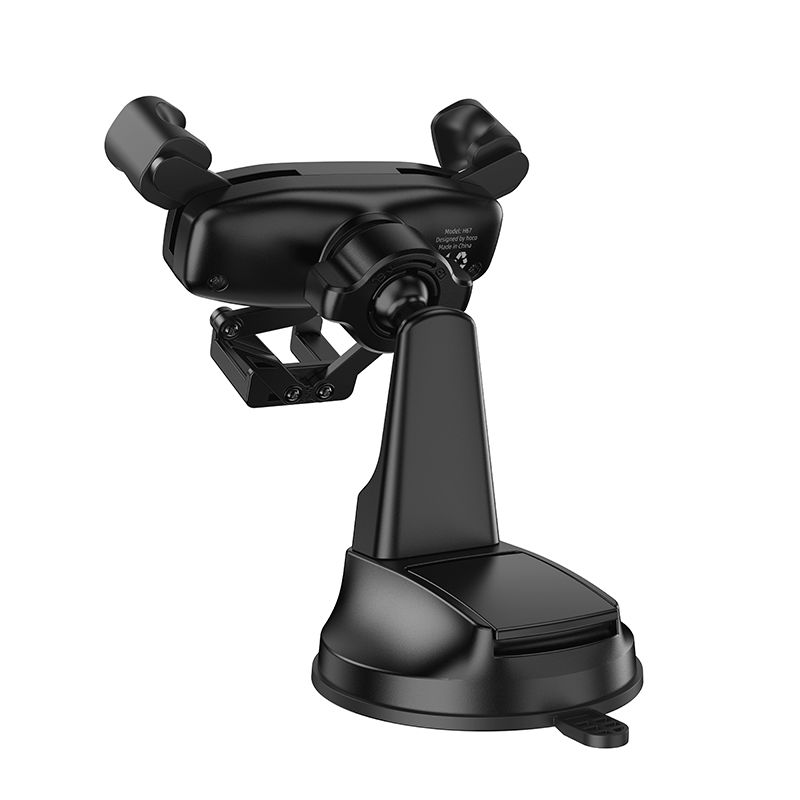 Автотримач для телефона HOCO H67 Gamble gravity linkage car holder(center console) Black