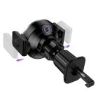 Автотримач для телефона з БЗП HOCO HW35 Power electric magnetic wireless fast charging car holder(air outlet) Black