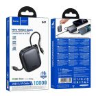 Зовнішній акумулятор HOCO Q49 Peak PD20W power bank with cable(10000mAh) metal gray