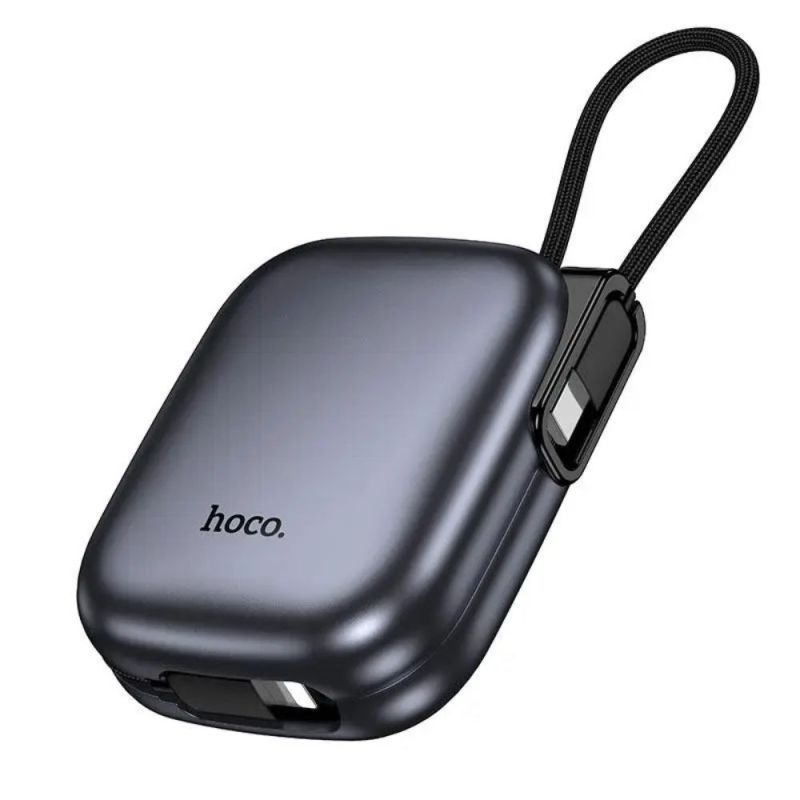 Зовнішній акумулятор HOCO Q49 Peak PD20W power bank with cable(10000mAh) metal gray