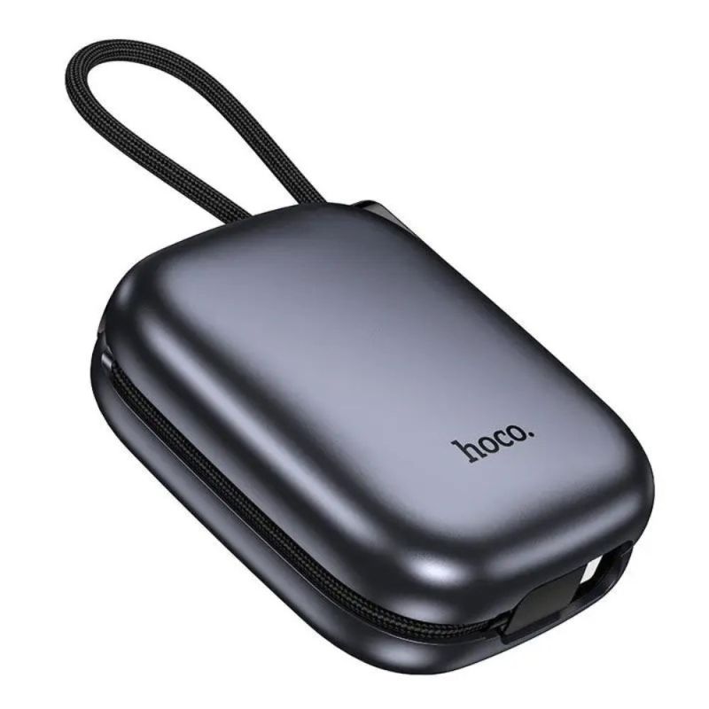Зовнішній акумулятор HOCO Q49 Peak PD20W power bank with cable(10000mAh) metal gray