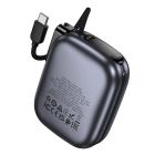 Зовнішній акумулятор HOCO Q49 Peak PD20W power bank with cable(10000mAh) metal gray