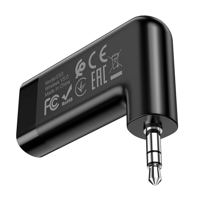 Bluetooth-ресивер HOCO E53 Dawn sound in-car AUX wireless receiver Black