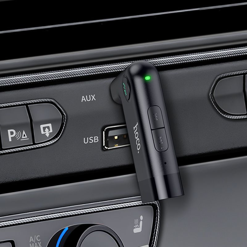 Bluetooth-ресивер HOCO E53 Dawn sound in-car AUX wireless receiver Black