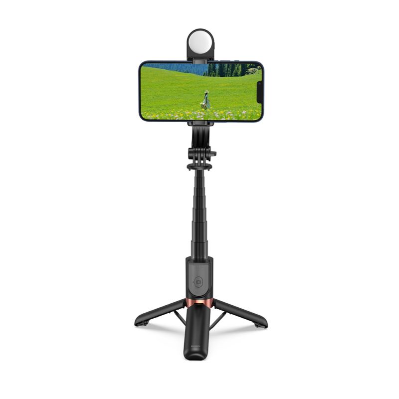 Селфі-трипод WIWU Mini Selfie Stick Wi-SE011 (with filled lights) Black
