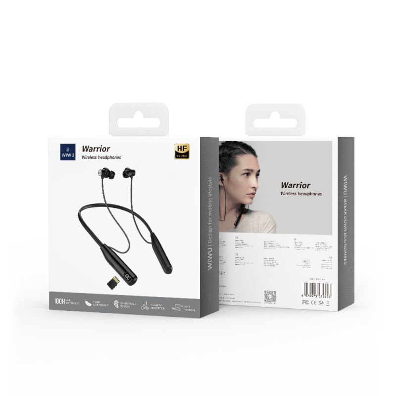 Бездротові спортивні навушники WIWU GB06 Warrior Wireless headphones Black