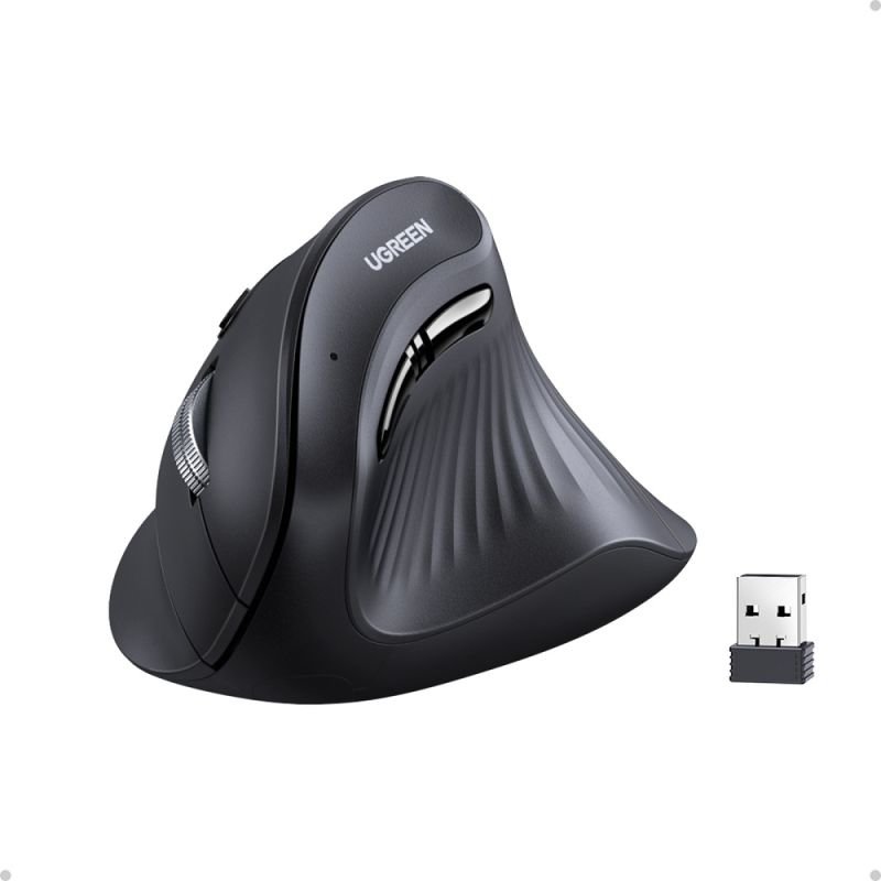 Маніпулятор миша бездротова UGREEN MU008 Multi-mode Vertical Mouse Black