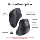 Маніпулятор миша бездротова UGREEN MU008 Multi-mode Vertical Mouse Black