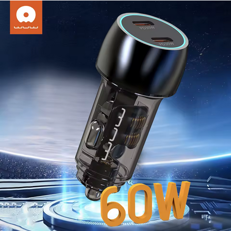 Автомобільний зарядний пристрій WUW-C283 PD30W+ PD30W black