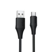 Кабель HOCO X124 Bien silicone charging data cable Type-C Black