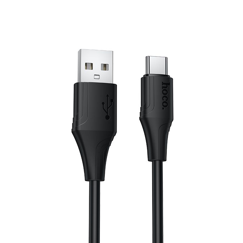 Кабель HOCO X124 Bien silicone charging data cable Type-C Black