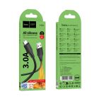 Кабель HOCO X124 Bien silicone charging data cable Type-C Black