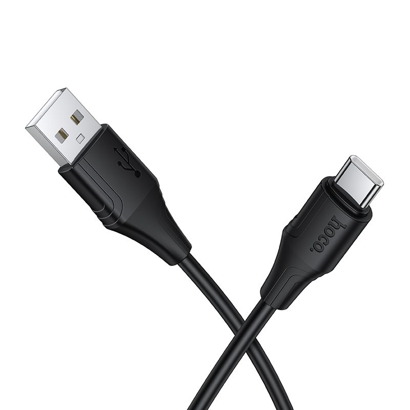 Кабель HOCO X124 Bien silicone charging data cable Type-C Black