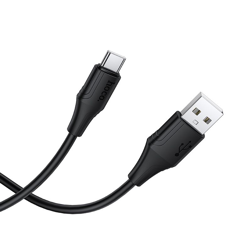 Кабель HOCO X124 Bien silicone charging data cable Type-C Black
