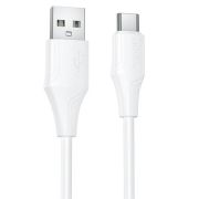 Кабель HOCO X124 Bien silicone charging data cable Type-C White