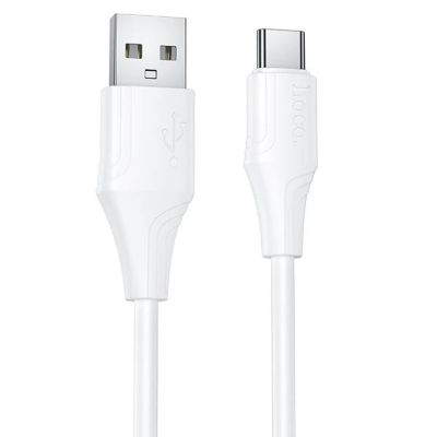 Кабель HOCO X124 Bien silicone charging data cable Type-C White