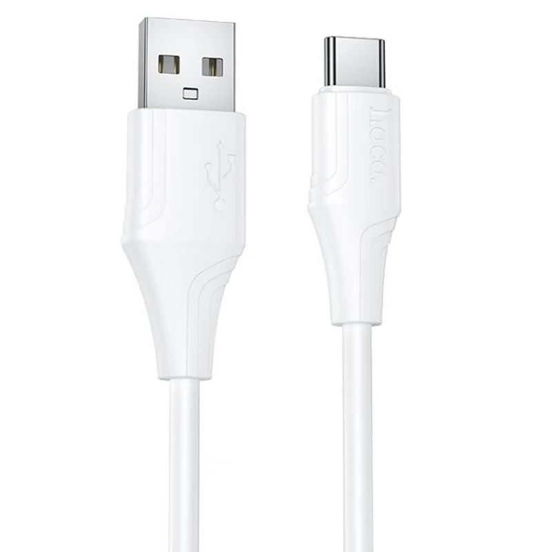 Кабель HOCO X124 Bien silicone charging data cable Type-C White
